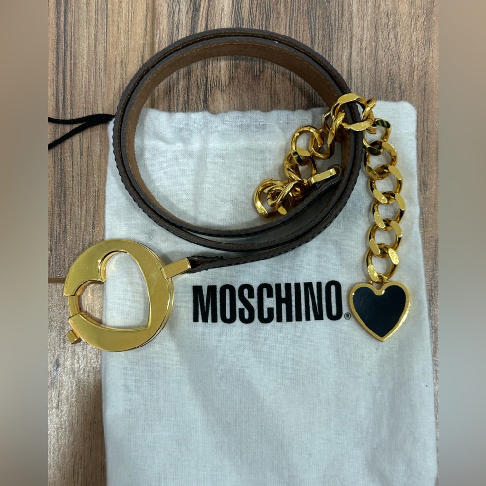 MOSCHINO heart chain belt